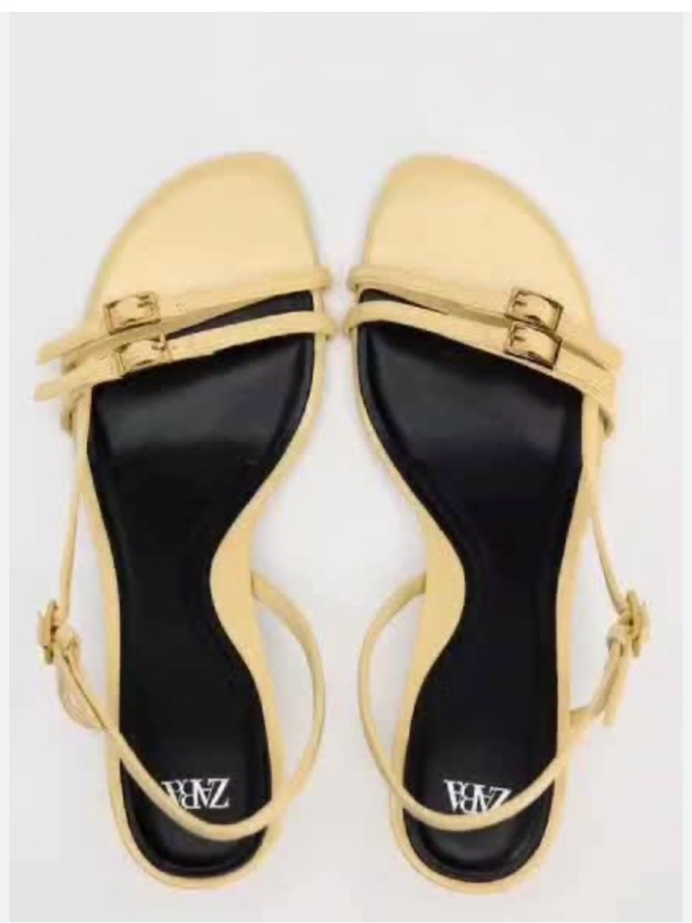 Zara Yellow Kitten Heel NWOT